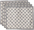 Artisan Hand Loomed Placemat - Gray Dots - 14" x 19" - Set of 4 - ARCADIA HOME